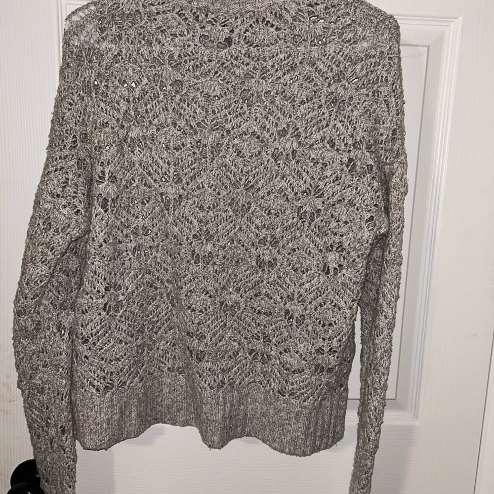 American Eagle Outfitters Women's Textured Knit Sweater - Gray - Picture 3 of 3